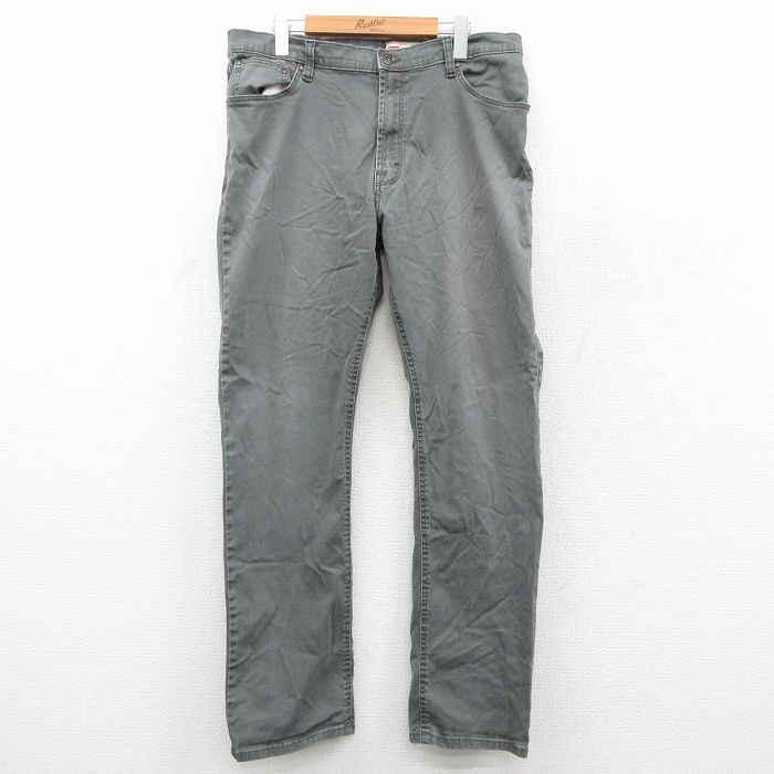 【20%OFF】W35★古着 ラングラー Wrangler パンツ メンズ 緑系 グリーン 25sep29 中古 ボトムス ロング