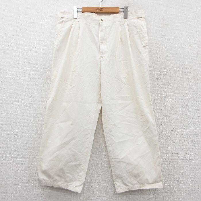 W36★古着 ドッカーズ パンツ メンズ 00年代 00s コットン 白 ホワイト 25oct01 中古 ボトムス ロング