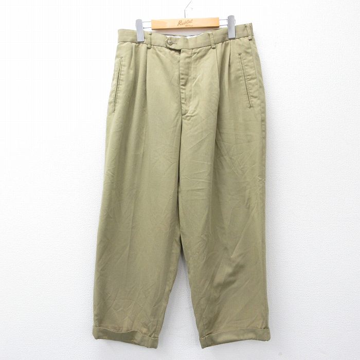 【50%OFF】W33 スラックス グリーン | 古着