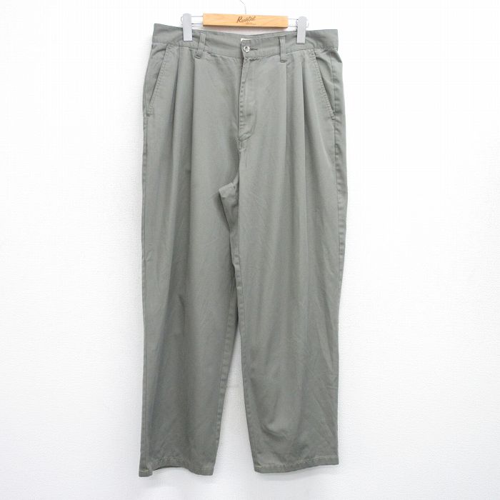 W34★古着 パンツ メンズ グレー系 25oct02 中古 ボトムス ロング