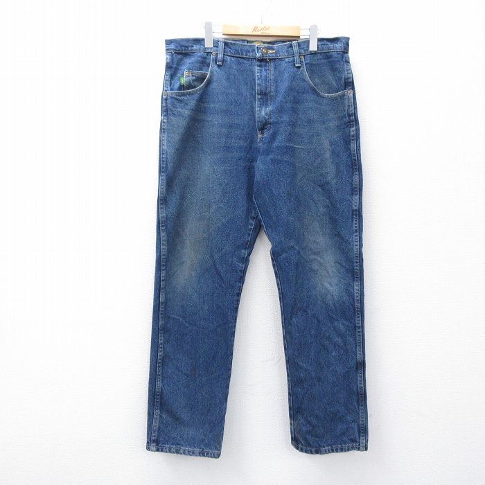 W36★古着 カベラス ジーンズ メンズ 00年代 00s ヒゲ コットン 紺 ネイビー デニム 25oct02 中古 ボトムス ジーパン Gパン ロング パンツ