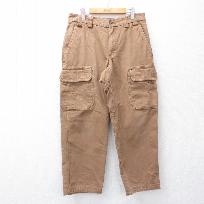 W34★古着 DULTH TRADING ブッシュ パンツ メンズ ダック地 コットン 茶系 ブラウン 25oct02 中古 ボトムス ロング