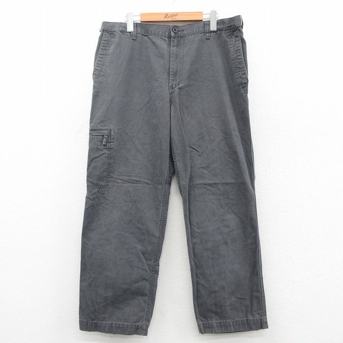 W36★古着 ドッカーズ パンツ メンズ コットン グレー 25oct03 中古 ボトムス ロング