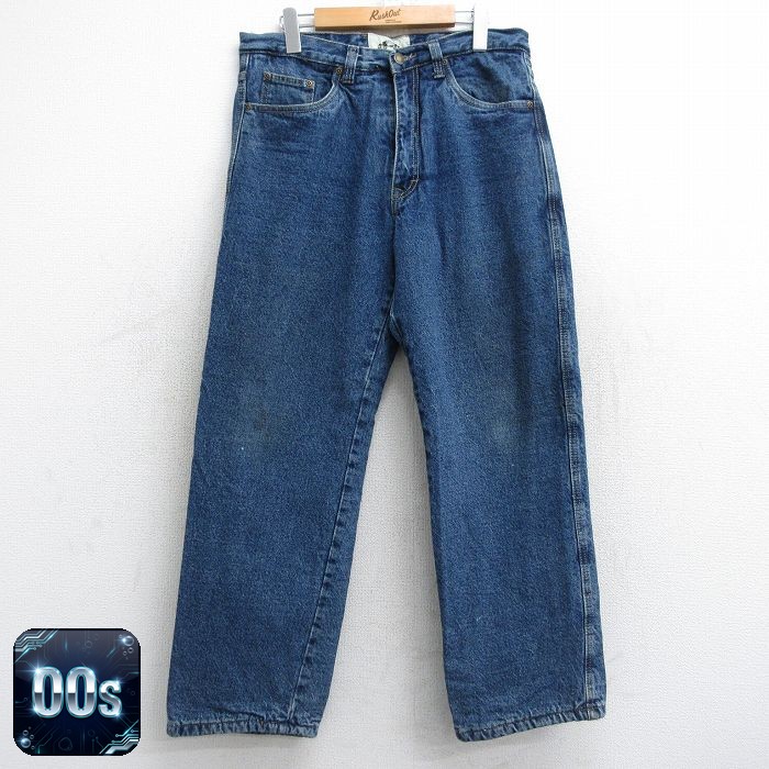 【50%OFF】00s ジーンズ 内側フリース ネイビー W33 | 古着