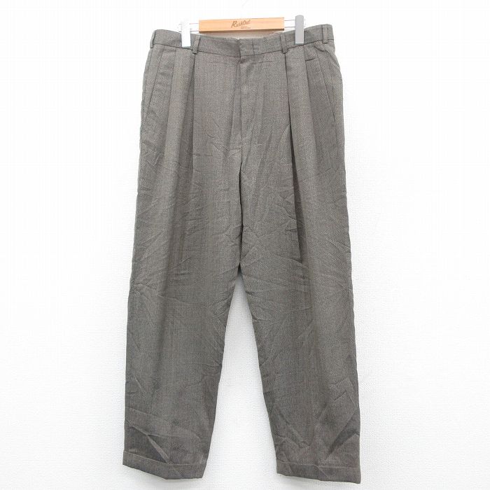 W34★古着 ドッカーズ スラックス パンツ メンズ 00年代 00s 茶 ブラウン 25oct06 中古 ボトムス ロング