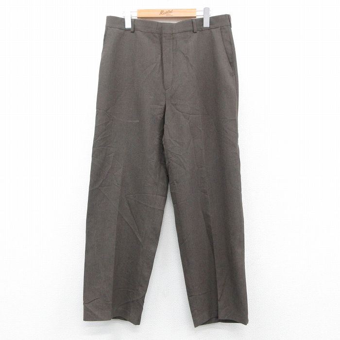 W34★古着 リーバイス Levis スラックス パンツ メンズ 80年代 80s 茶 ブラウン 25oct06 中古 ボトムス ロング