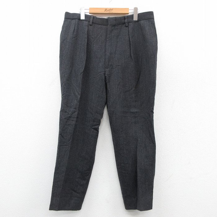 W36★古着 ラルフローレン Ralph Lauren ブランド スラックス パンツ メンズ 90年代 90s USA製 黒 ブラック 【spe】 25oct06 中古 ボトムス ロング