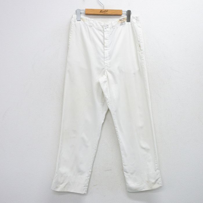 W30★古着 パンツ メンズ 80年代 80s USA製 タロン 白 ホワイト 25oct08 中古 ボトムス ロング