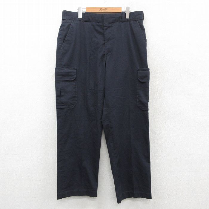 【20%OFF】W36★古着 elbeco カーゴ パンツ メンズ 紺系 ネイビー 25oct14 中古 ボトムス ロング