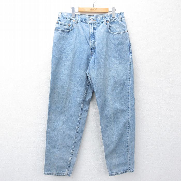 W36★古着 リーバイス Levis 560 ジーンズ メンズ 00年代 00s テーパード コットン 紺 ネイビー デニム 25oct14 中古 ボトムス ジーパン Gパン ロング パンツ