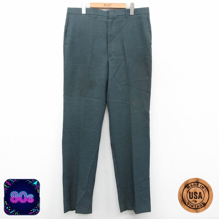 HAGGAR 80s スラックス タロン グリーン W36 | 古着