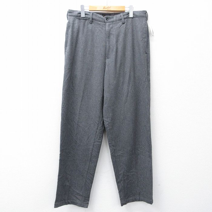 W36★古着 バナナリパブリック BANANA REPUBLIC パンツ メンズ ウール グレー 霜降り 25oct16 中古 ボトムス ロング