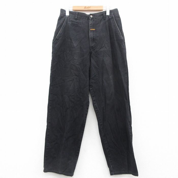 W29★古着 BOSS ジーンズ メンズ 00年代 00s コットン 黒 ブラック デニム 【spe】 25oct18 中古 ボトムス ジーパン Gパン ロング パンツ