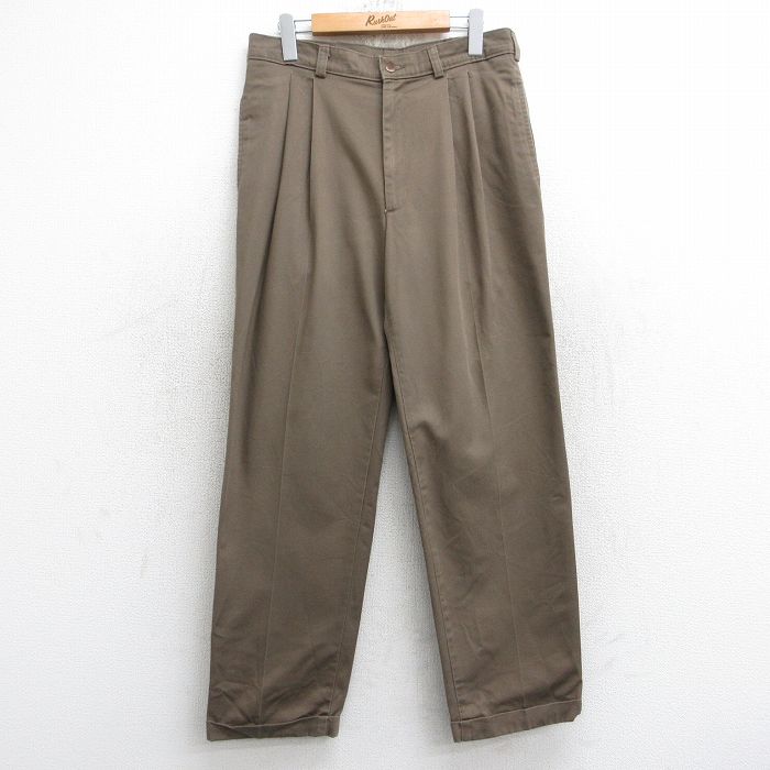 W29★古着 ダックスバック パンツ メンズ コットン 茶 ブラウン 25oct18 中古 ボトムス ロング