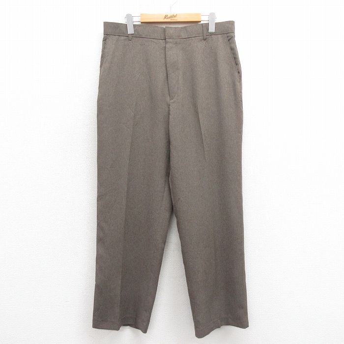 W34★古着 リーバイス Levis アクション スラックス パンツ メンズ 90年代 90s 茶 ブラウン 25oct18 中古 ボトムス ロング