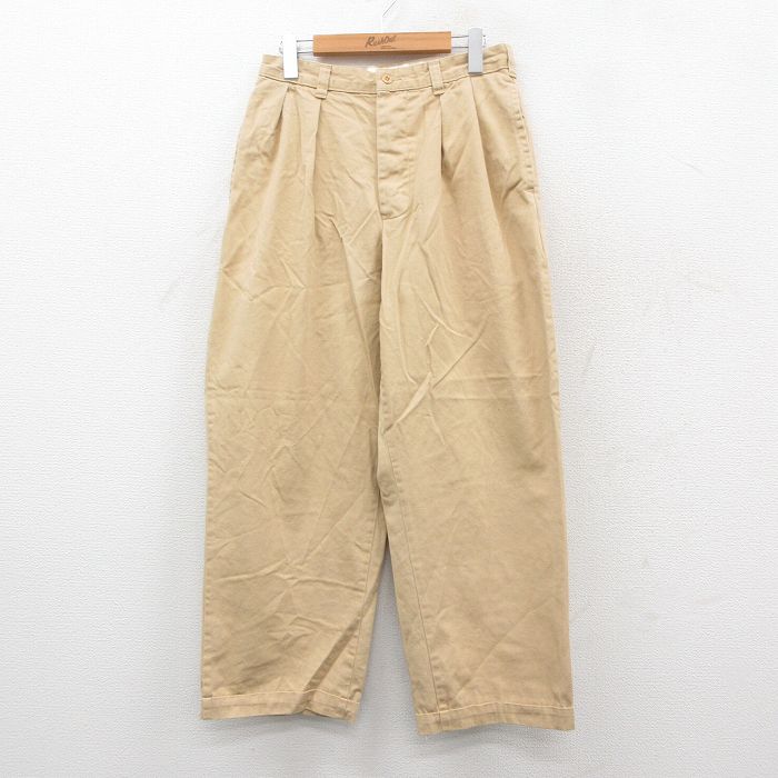 W29★古着 ジェイクルー J.CREW パンツ メンズ コットン ベージュ カーキ 25oct22 中古 ボトムス ロング