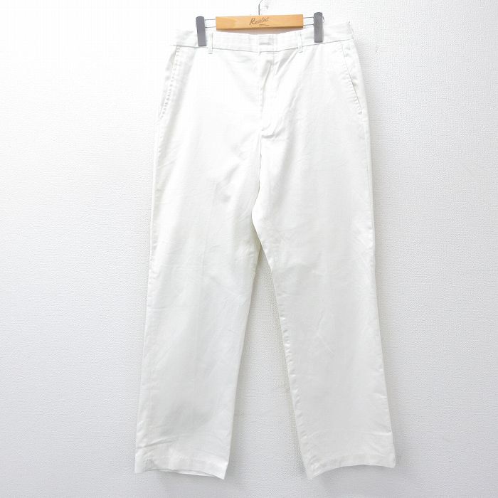 W34★古着 パンツ メンズ 80年代 80s USA製 タロン 白 ホワイト 25oct27 中古 ボトムス ロング