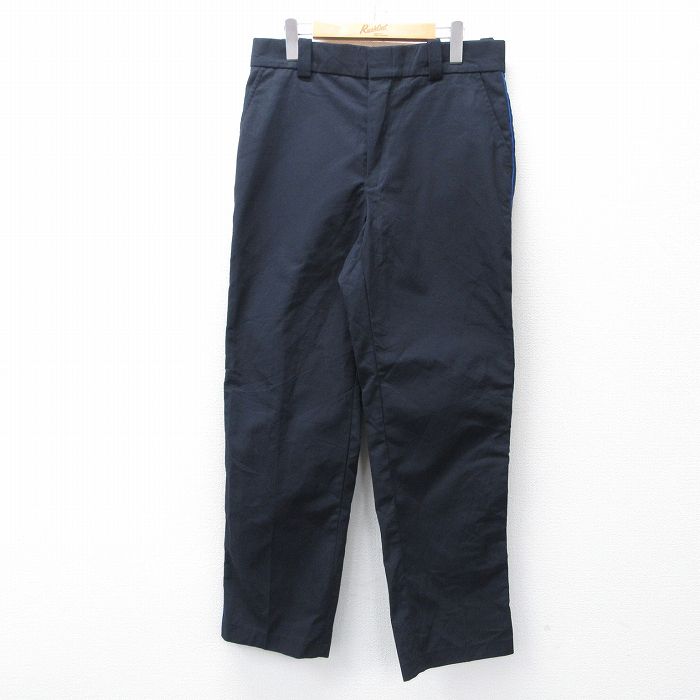 W32★古着 パンツ メンズ USA製 濃紺 ネイビー 25oct27 中古 ボトムス ロング