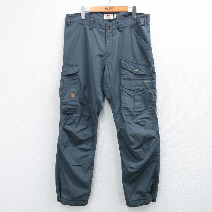 W36★古着 パンツ メンズ 濃グレー 25oct31 中古 ボトムス ロング