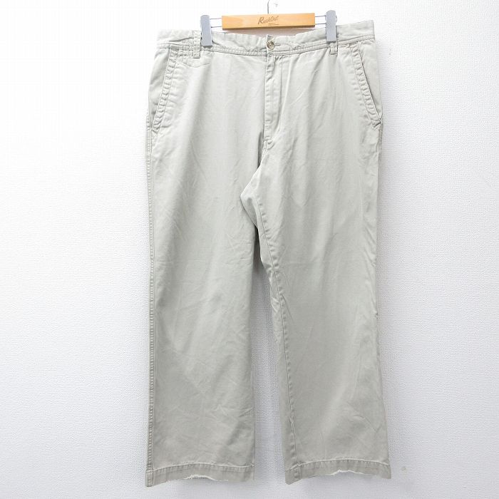 【20%OFF】W37★古着 オールドネイビー OLD NAVY パンツ メンズ コットン ベージュ系 カーキ 25oct31 中古 ボトムス ロング
