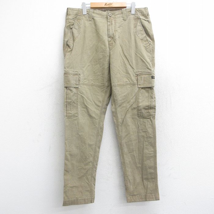 W36★古着 カーゴ パンツ メンズ ベージュ カーキ 25oct31 中古 ボトムス ロング
