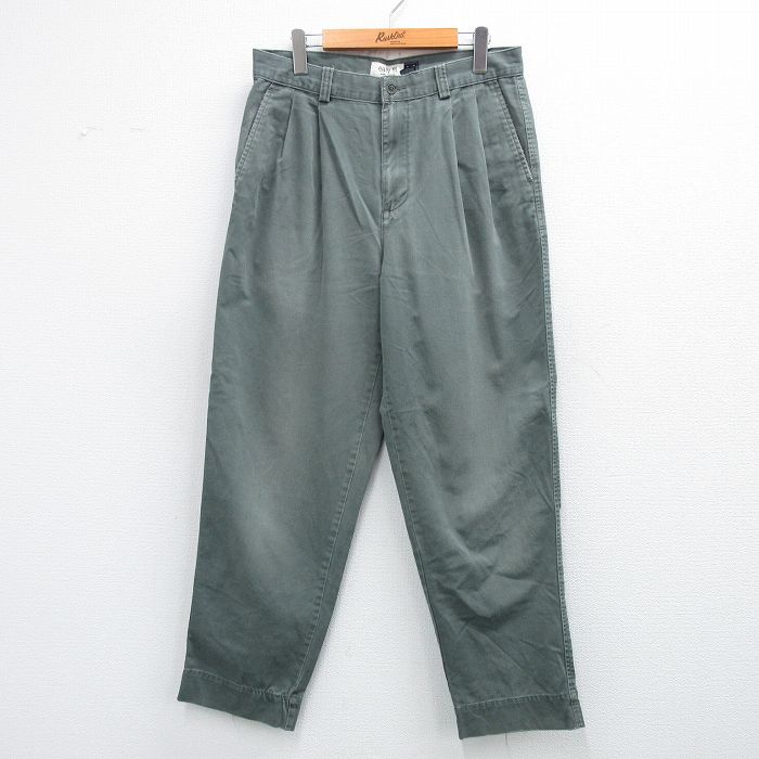 W32★古着 ギャップ GAP パンツ メンズ 00年代 00s コットン グレー系 25nov04 中古 ボトムス ロング