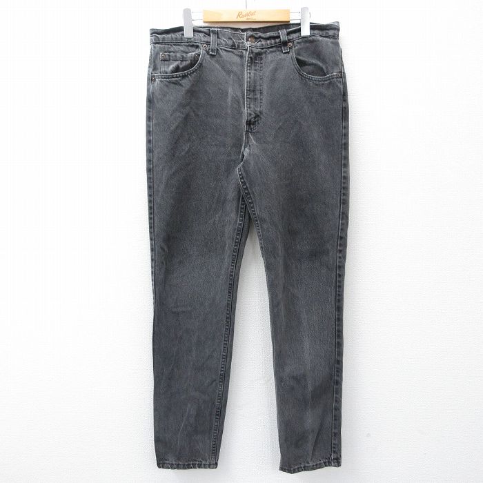 W34★古着 リーバイス Levis 512 ジーンズ メンズ 90年代 90s コットン USA製 黒 ブラック デニム 【spe】 25nov04 中古 ボトムス ジーパン Gパン ロング パンツ