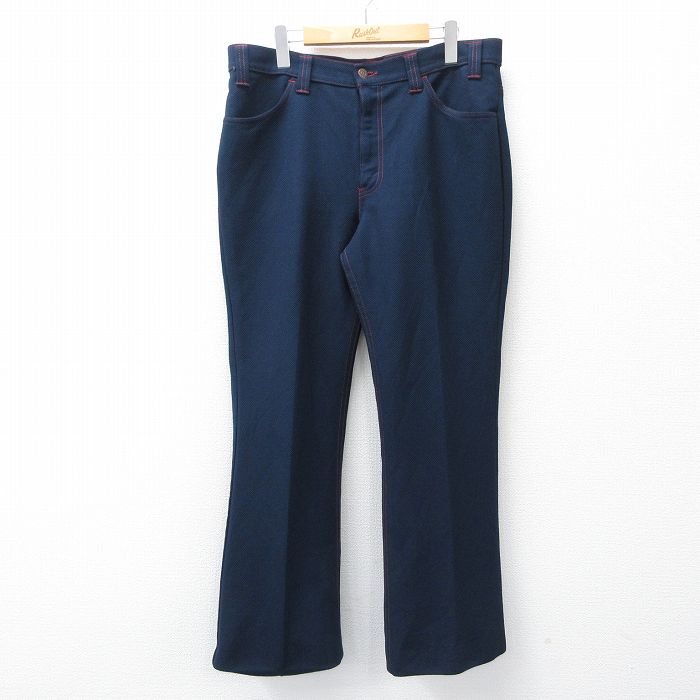 W34★古着 リーバイス Levis パンツ メンズ 80年代 80s タロン 紺 ネイビー 【spe】 25nov04 中古 ボトムス ロング