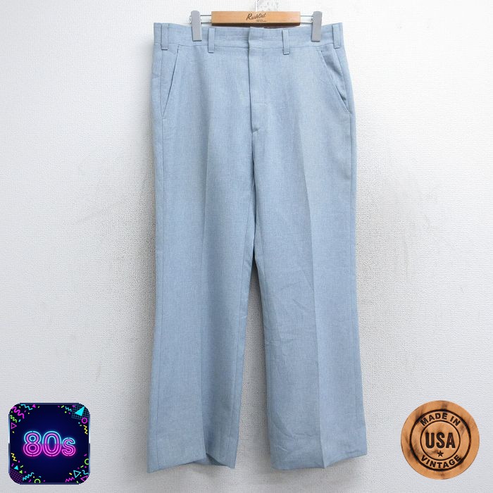 HAGGAR 80s スラックス タロン ネイビー W35 | 古着