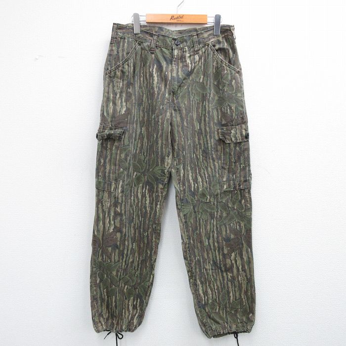 【20%OFF】W33★古着 リバティ ハンティング パンツ メンズ 90年代 90s リアルツリー コットン USA製 緑他 迷彩【spe】 25nov11