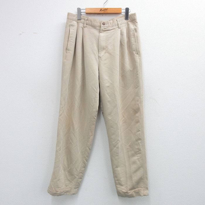 【20%OFF】W32★古着 ラルフローレン チャップス ブランド パンツ メンズ 90年代 90s ベージュ 25nov11
