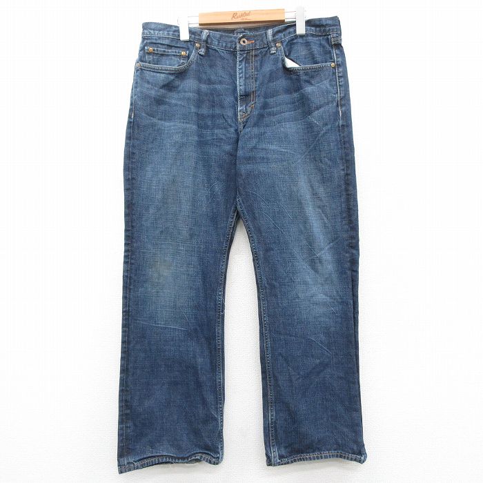 【20%OFF】W36★古着 バナナリパブリック ジーンズ メンズ ヒゲ コットン 濃紺 デニム 25nov12