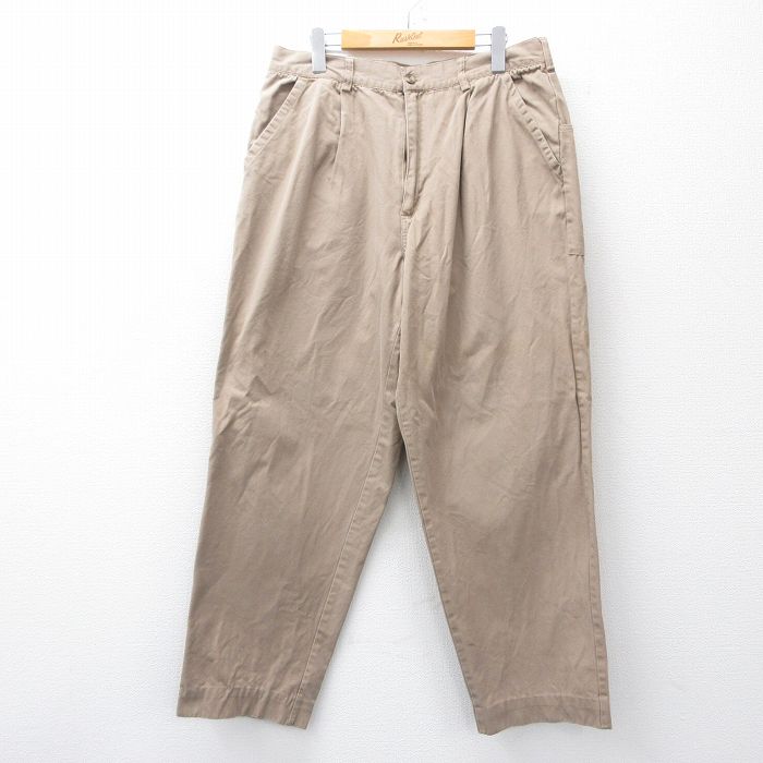 【20%OFF】W35★古着 パンツ メンズ 00年代 00s ダック地 コットン ベージュ 25nov14