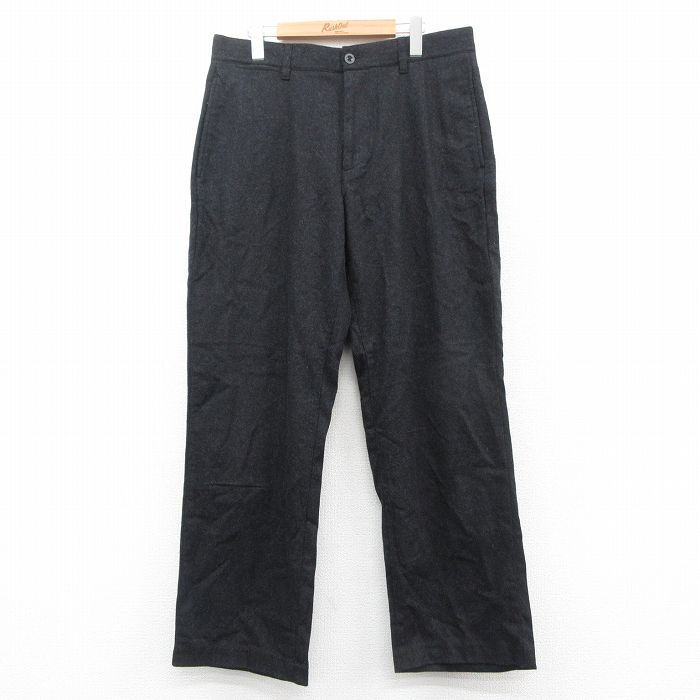 W34★古着 ギャップ GAP パンツ メンズ ウール 黒 25nov17