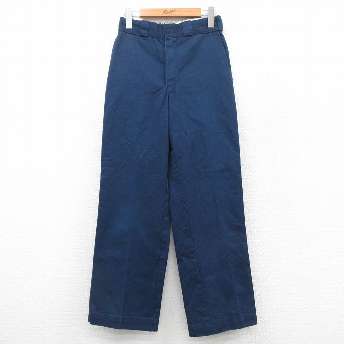 【20%OFF】W27★古着 ディッキーズ ワーク パンツ メンズ 80年代 80s USA製 紺 25nov20
