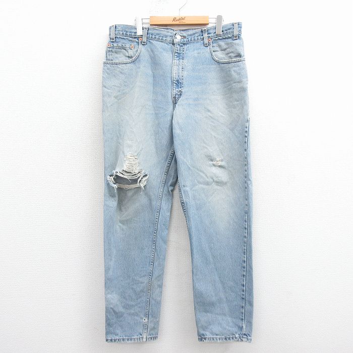W36★古着 リーバイス Levis 560 ジーンズ メンズ 00年代 00s テーパード コットン 紺 デニム 25nov22