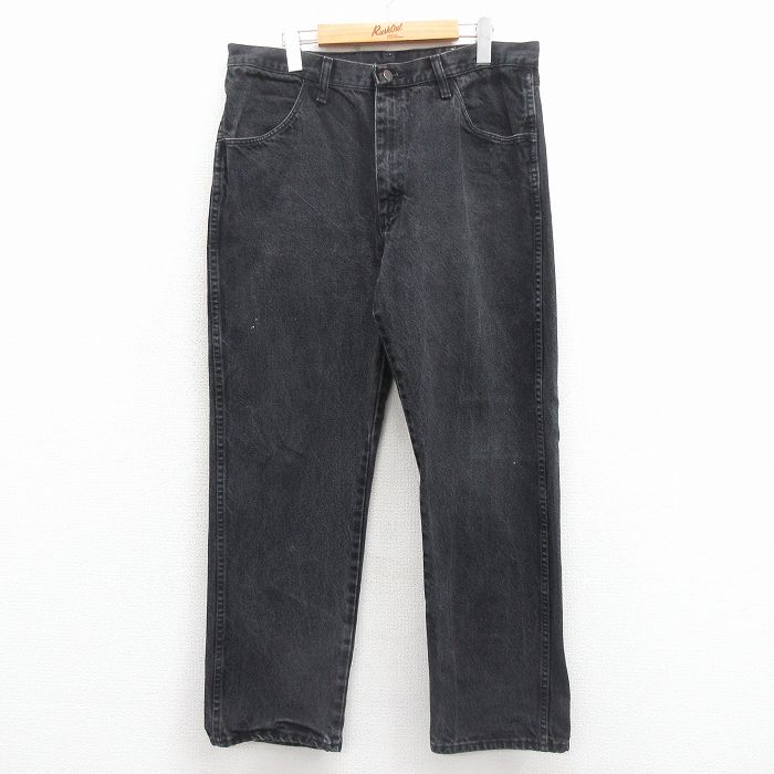 【20%OFF】W35★古着 ラスラー ジーンズ メンズ コットン 黒 デニム 25nov22