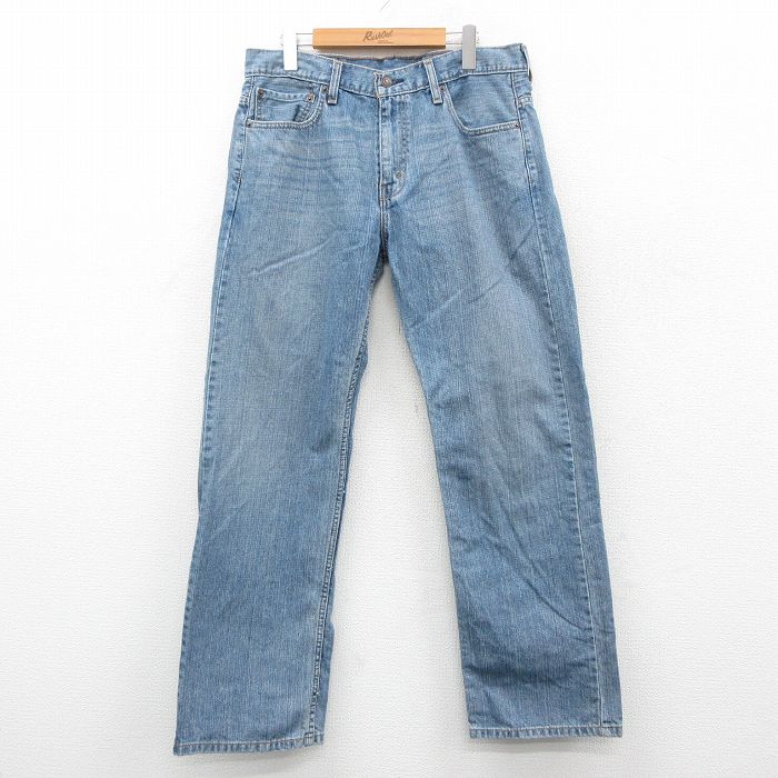 W32★古着 リーバイス Levis 569 ジーンズ メンズ ヒゲ コットン 薄紺 デニム 25nov25