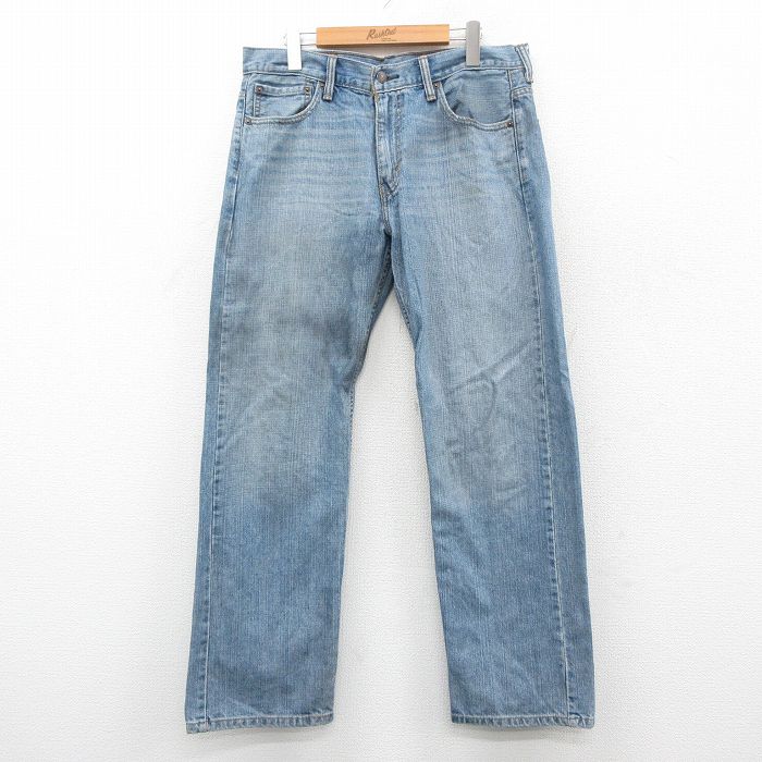W34★古着 リーバイス Levis 569 ジーンズ メンズ ヒゲ コットン 薄紺 デニム 25nov25