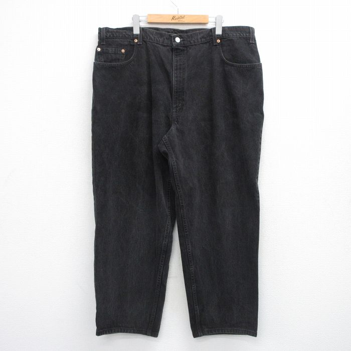 W38★古着 リーバイス Levis 570 ジーンズ メンズ 90年代 90s 大きいサイズ コットン USA製 黒 デニム【spe】 25nov26