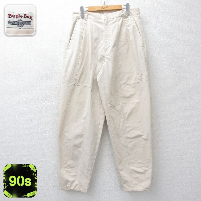 ビューグルボーイ 90s テーパードパンツ ベージュ W33 | 古着