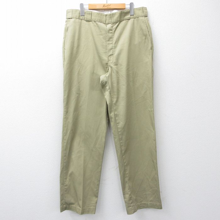 W36★古着 ディッキーズ ワーク パンツ メンズ 80年代 80s USA製 ベージュ【spe】 25nov27