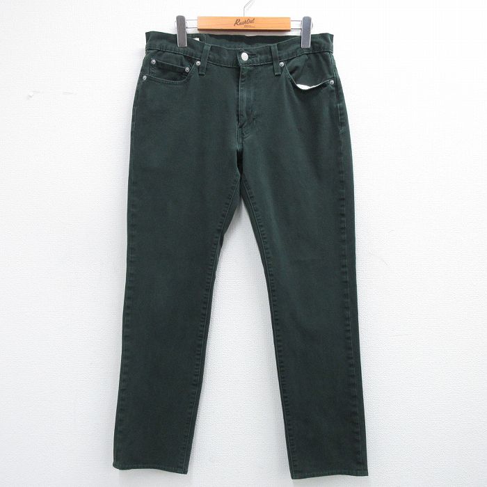 W32★古着 リーバイス Levis 511 パンツ メンズ 緑 25nov27
