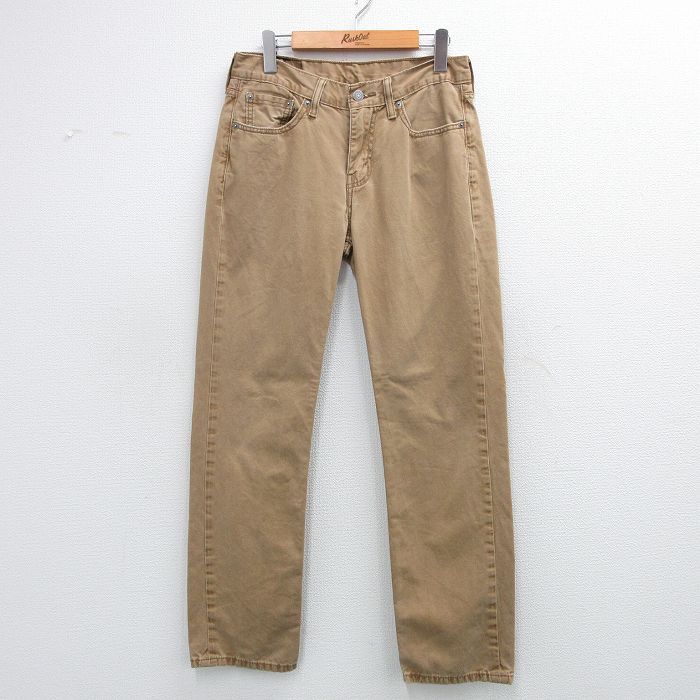 W27★古着 リーバイス Levis 514 パンツ メンズ コットン ベージュ 25nov27