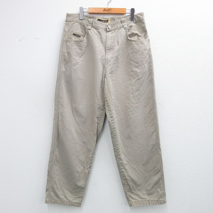 【20%OFF】W32★古着 パンツ メンズ mecca コットン 薄グレー 25nov27
