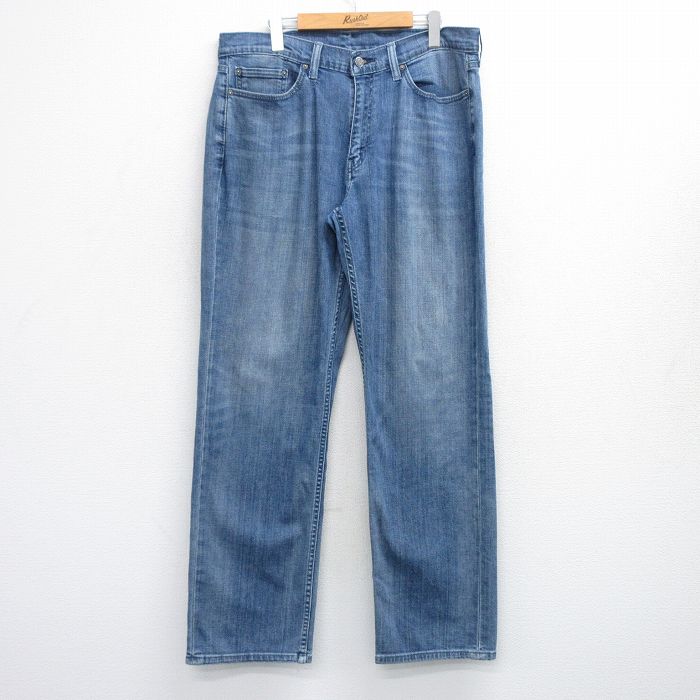 W36★古着 リーバイス Levis 514 ジーンズ メンズ ヒゲ 紺 デニム【spe】 25dec04
