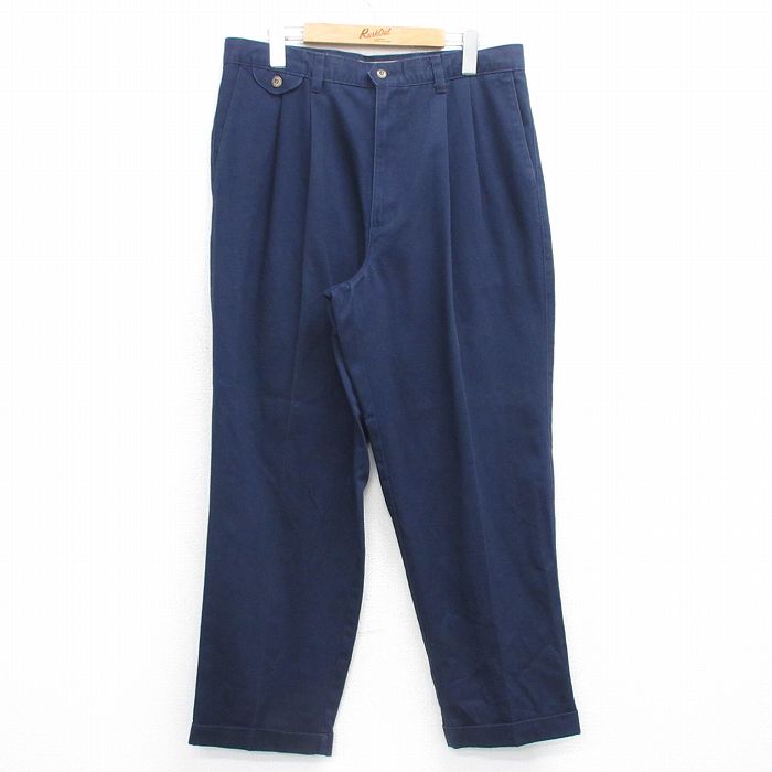 【20%OFF】W34★古着 ドッカーズ パンツ メンズ 00年代 00s コットン 紺 25dec04