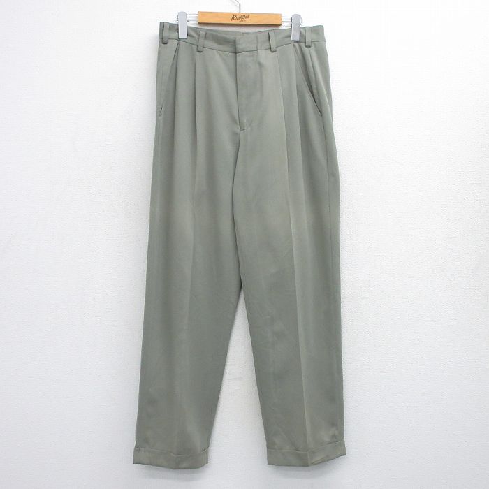 IZOD スラックスパンツ ゴルフ グリーン W32 | 古着