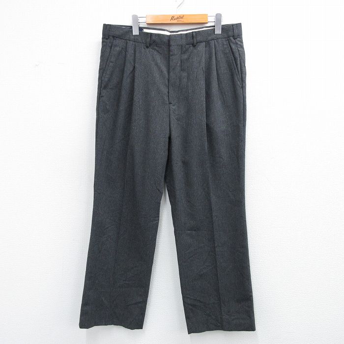 W36★古着 タウンクラフト スラックス パンツ メンズ 90年代 90s タロン グレー 25nov28