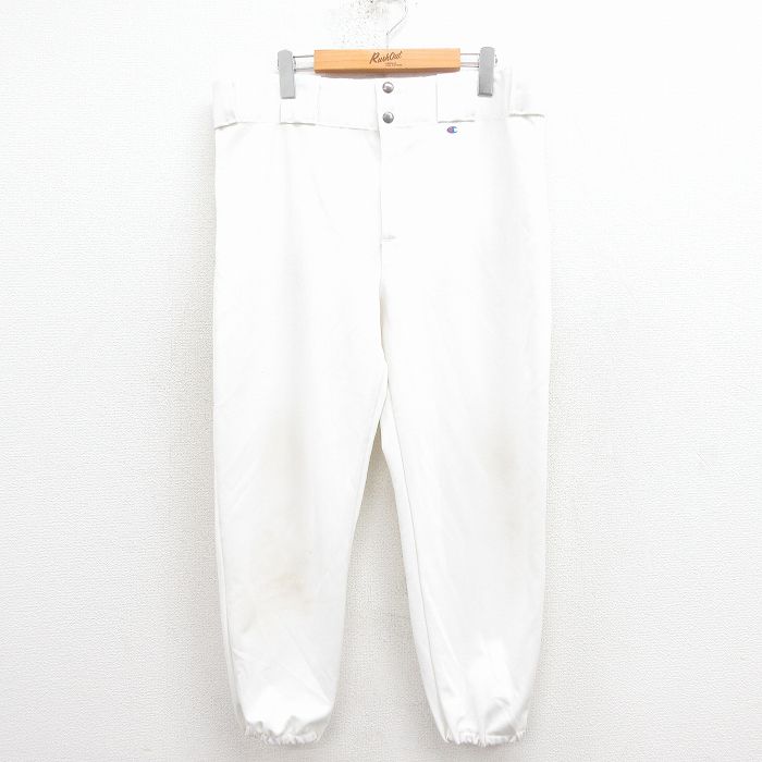 W37★古着 チャンピオン Champion ベースボール パンツ メンズ 70年代 70s  USA製 白【spe】 25dec02
